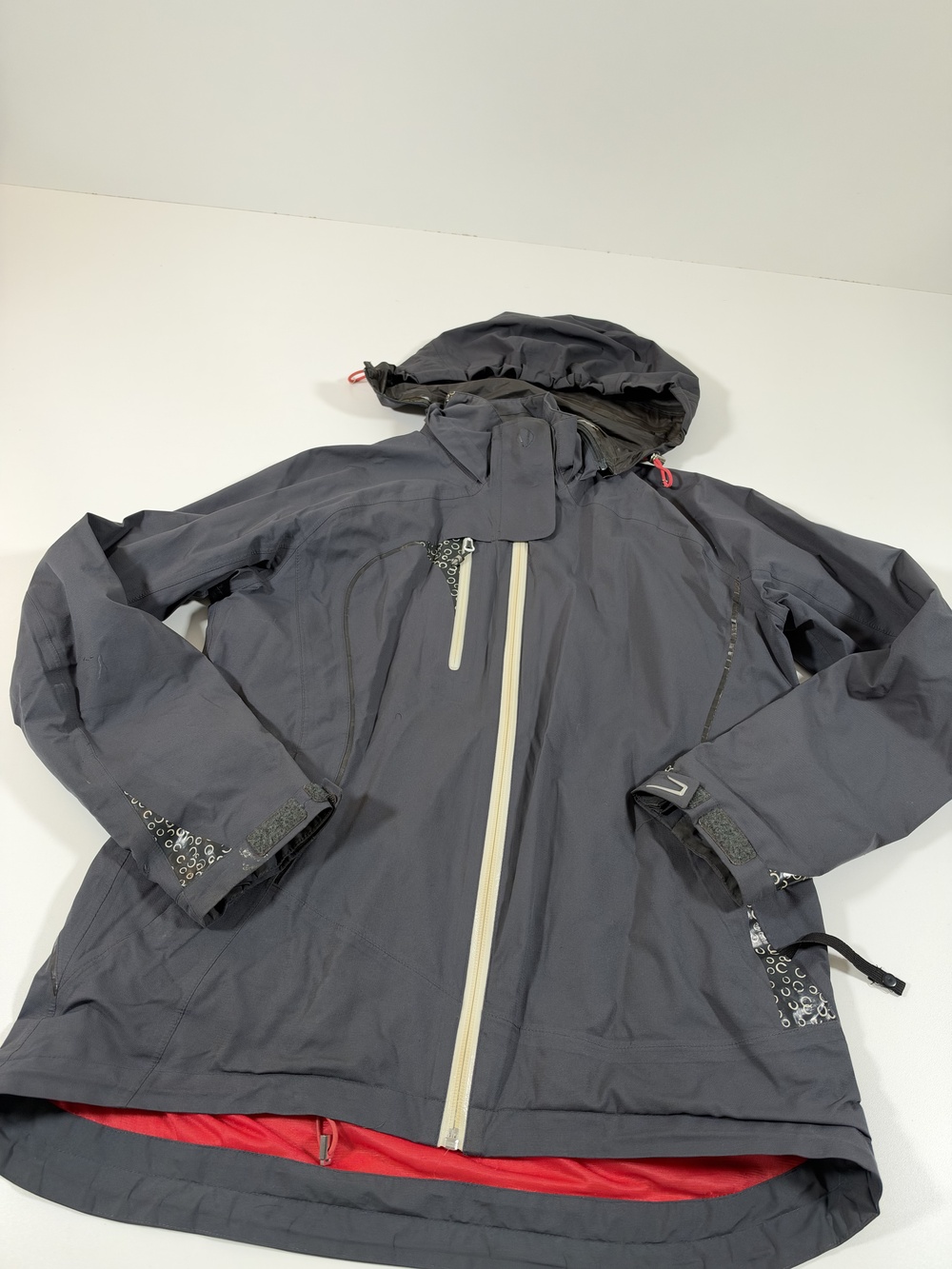 Sunice Hurricane Jacket Mens M Gray GORE-TEX Hooded Waterproof Ski Shell